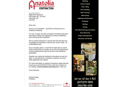 Anatolia Contracting Introduction Letter