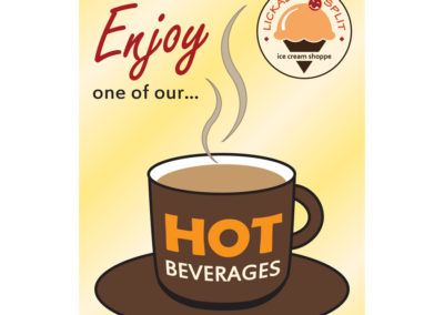 Lickadee Split Hot Beverages Poster