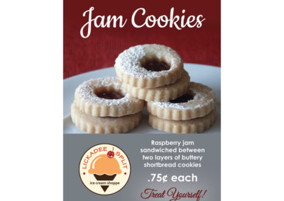 Lickadee Split Jam Cookies Sign